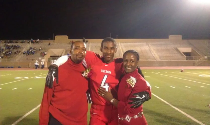 Levi Wallace with his family
