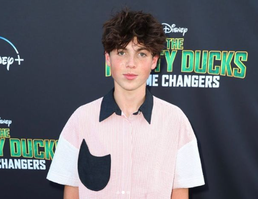 Brady Noon at the premiere of Disney+ show 'The Mighty Ducks Game Changers'